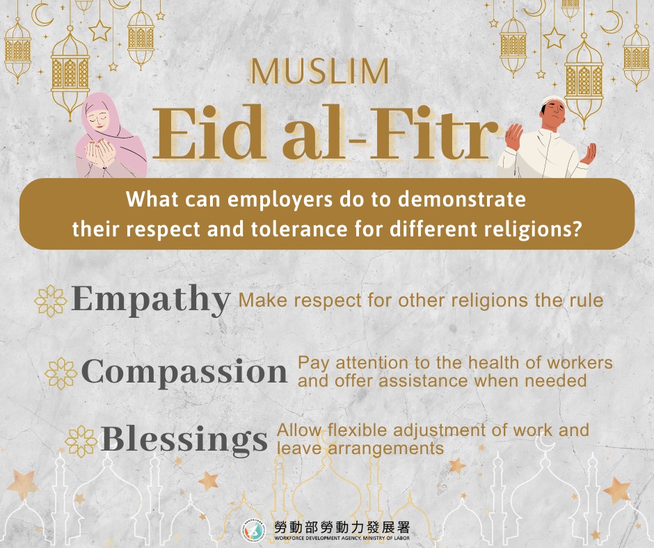 穆斯林開齋節 尊重包容不同信仰 雇主可以怎麼做(英文)